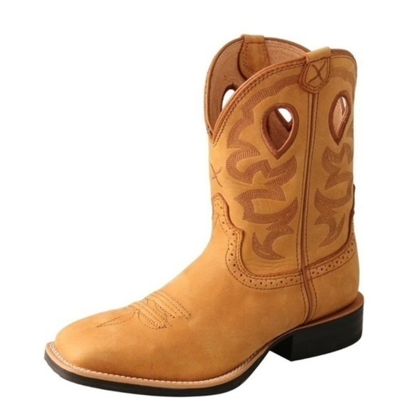 Twisted X Shoes - NWT $300 Twisted X Ladies 9" Ruff Stock Honey & Honey Boots WRS0037